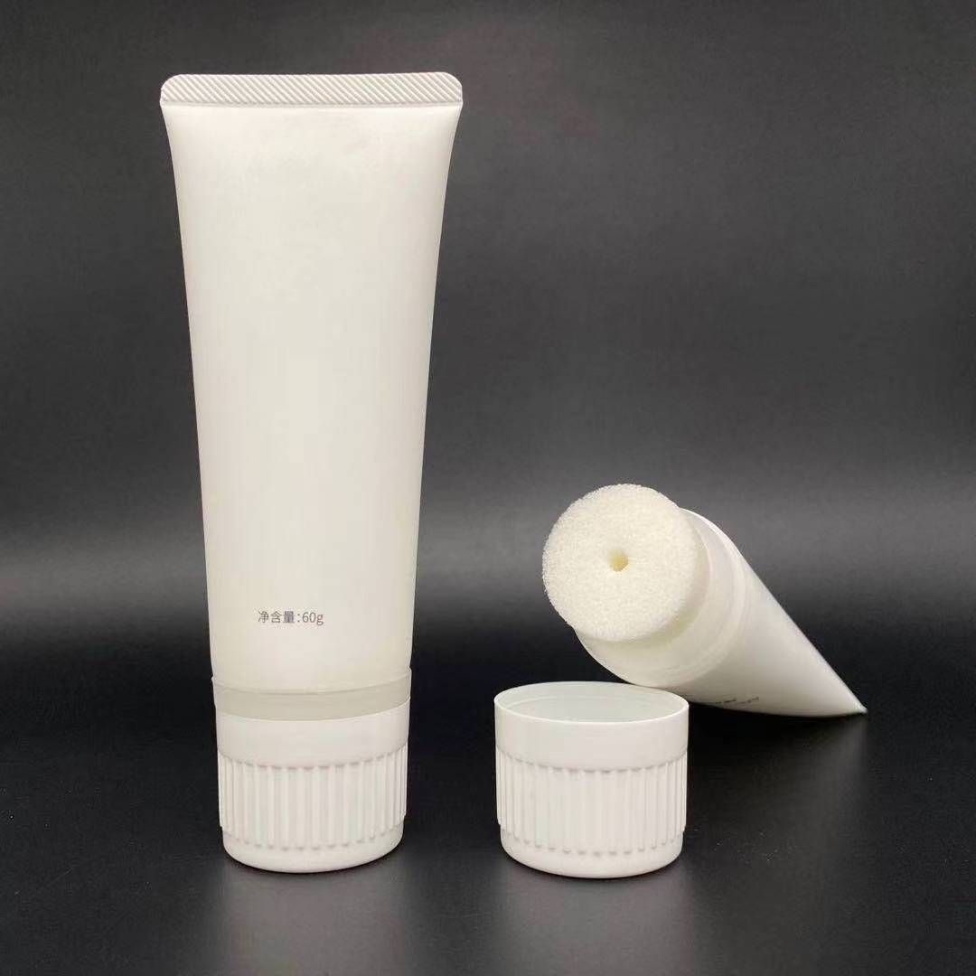 Guangzhou factory custom printing PE plastic soft tube with sponge applicator for shoes polish