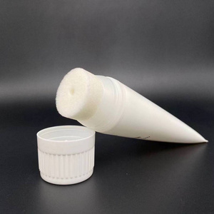 Guangzhou factory custom printing PE plastic soft tube with sponge applicator for shoes polish