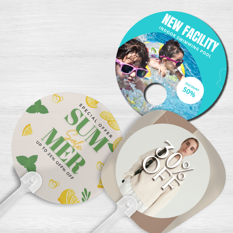 Long Handle Hand Fan Advertisement Promotion Gifts Plastic Pp Fan Plastic Round Hand Fan with Handle