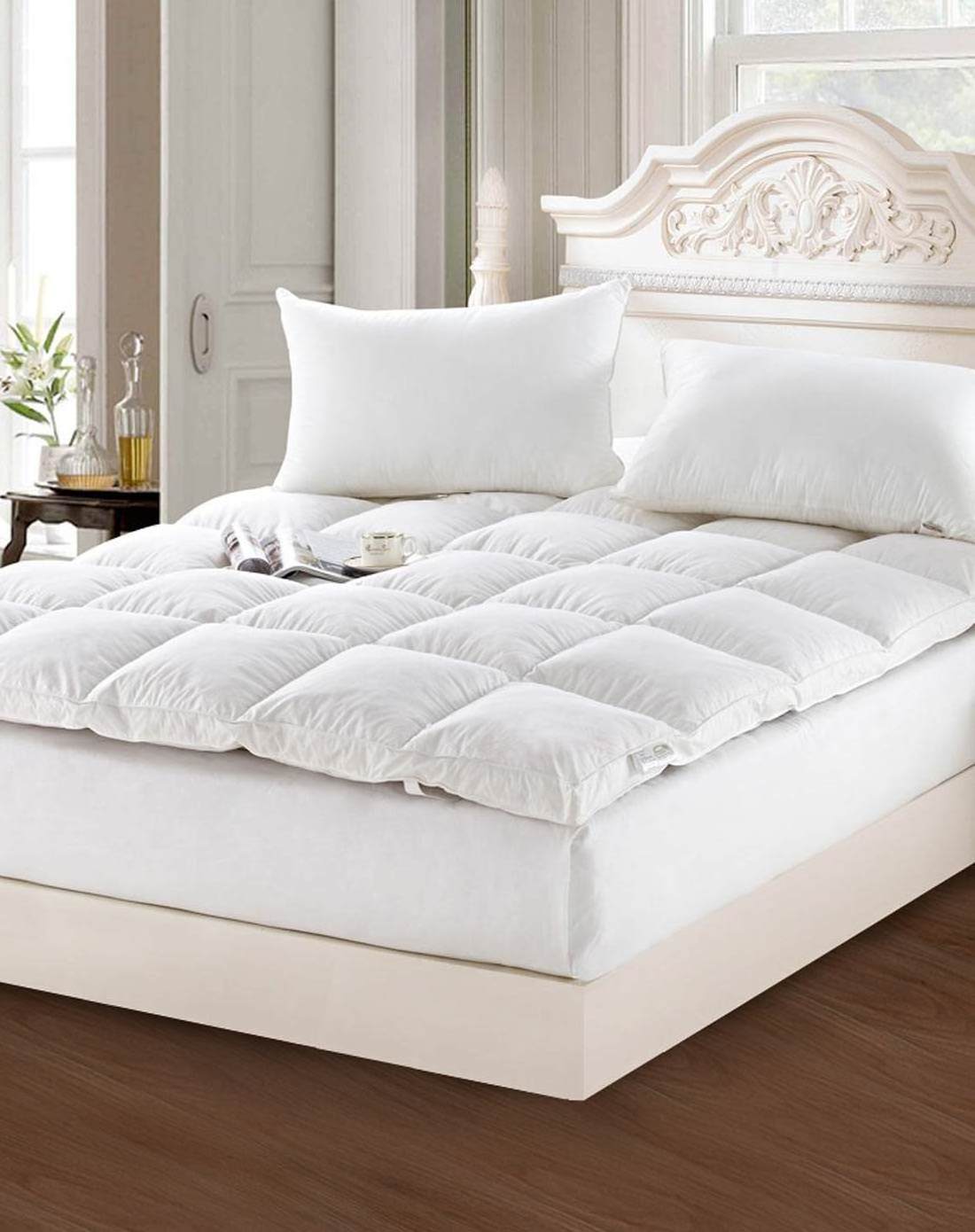 Most popular White Cream 100%Cotton Practical Professional Mattress topper topper Mattress