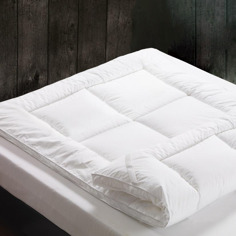 Custom Down Bed Mattress Topper High Quality Feather Filling Mattress Topper For Home Hotel Using