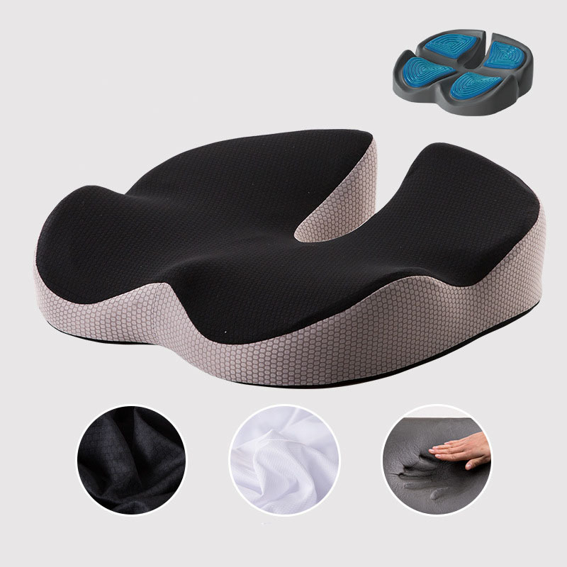 Wholesale High Quality Gel Memory Foam Seat Cushion Ergonomic Support Pillow for Office Chair functional Chair Cushion