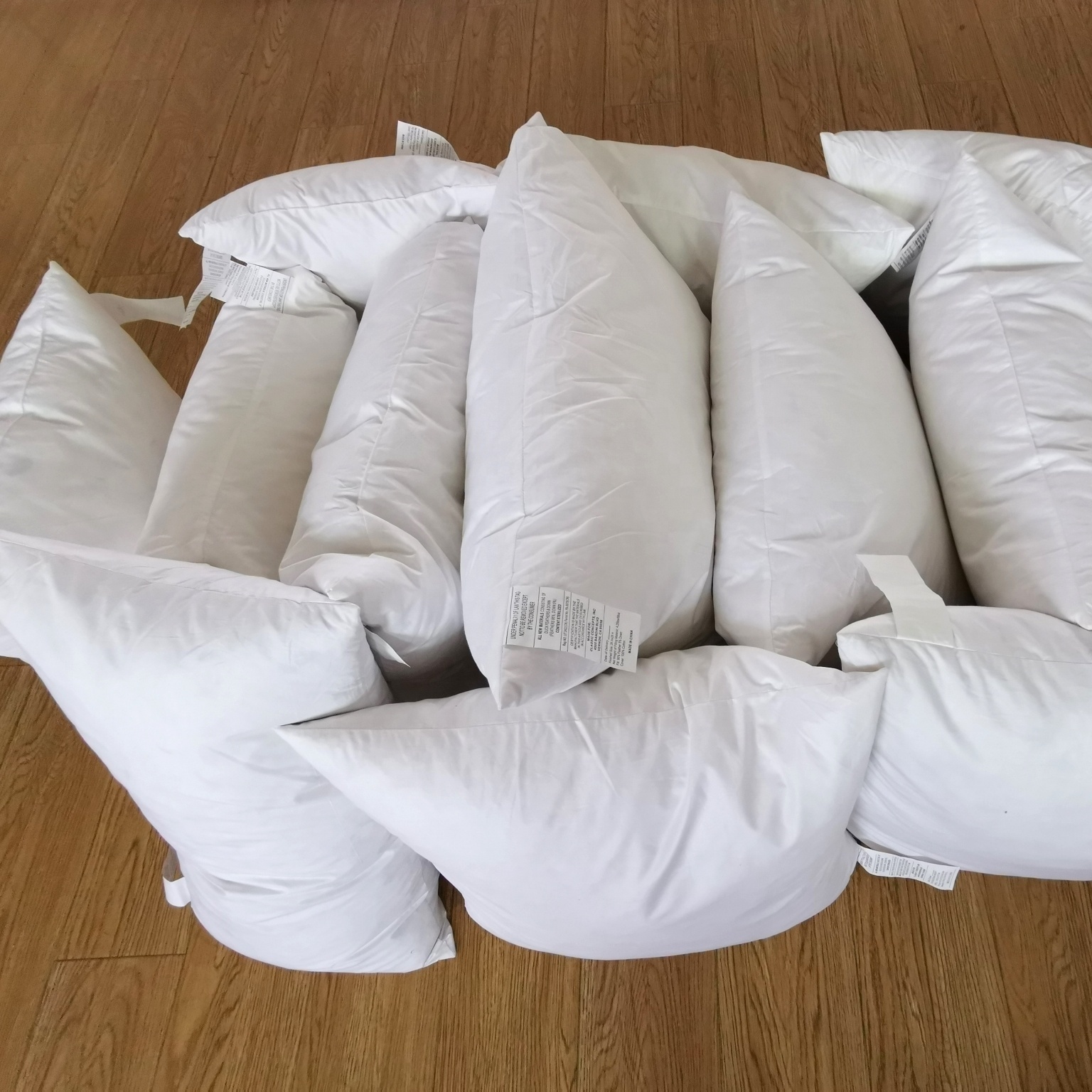 High pure white sticky Goose down pillow with cotton cover filling feather pillow core cushion insert of home