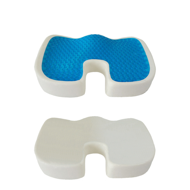 Silicone Gel Pillow Coccyx Orthopedic Gel-enhanced Comfort Foam Seat Cushion Gel Memory Foam Cool Elderly Seat Cushion