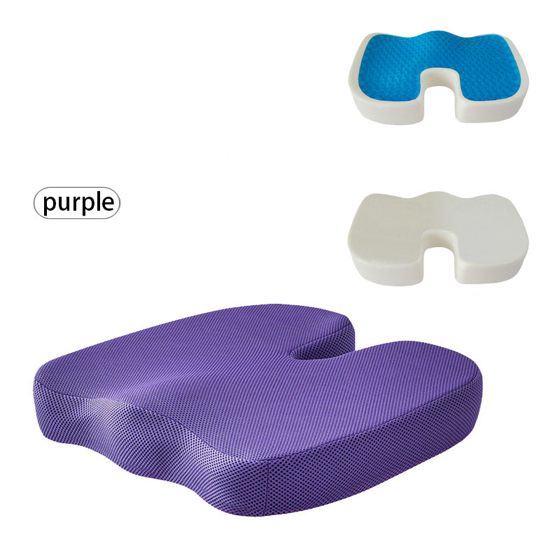 Silicone Gel Pillow Coccyx Orthopedic Gel-enhanced Comfort Foam Seat Cushion Gel Memory Foam Cool Elderly Seat Cushion