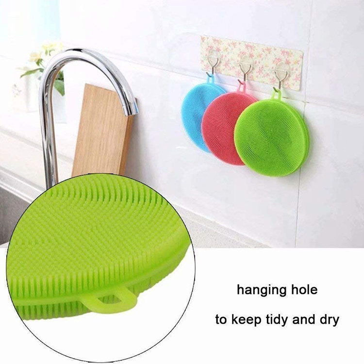 Silicone Dish Scrubber For Cleaning,Dishwasher Safe And Dry Fast Dishwashing Brush Kitchen Dish Sponge Cleaning