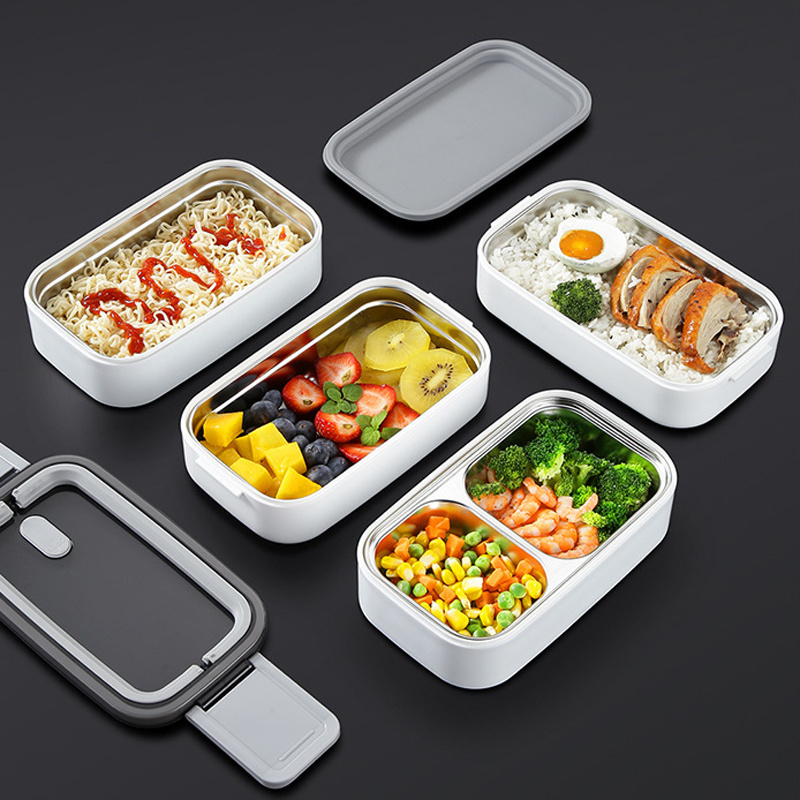 Airtight Modern Portable Eco Friendly Compartment Korean Insulated Custom School Metal Stainless Steel Kids Lunch Box