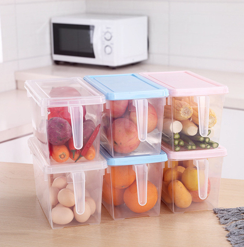 2023 Hot-selling Eco-friendly Plastic Storage Bin For Fridge Storage Box Fridge Crisper