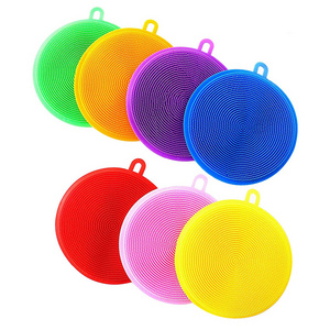 Silicone Dish Scrubber For Cleaning,Dishwasher Safe And Dry Fast Dishwashing Brush Kitchen Dish Sponge Cleaning