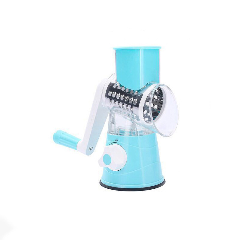 3 in 1 Vegetable Mandoline Slicer Swift Rotary Drum Grater Nut Shredder Veggie Cutter Peeler Spiralizer Cheese Chopper