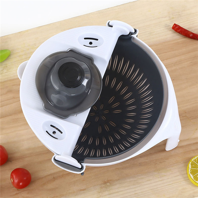 Kitchen Multi Functional Shredder Wet Fruits Drain Basket Blade Cutter Manual 9 In 1 Slicer Vegetable Grater