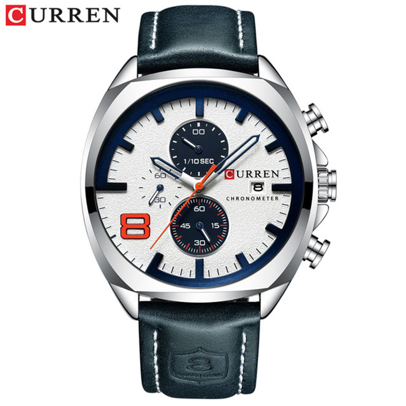 CURREN 8324 Relogio Masculino Sport Watch Men Top Brand Luxury Quartz Men's Chronograph Date  Waterproof Wrist Watches