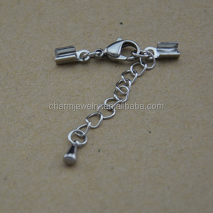 Stainless Steel lobster Claw cord clasp for bracelet DIY jewelry Findings & Components BXG031