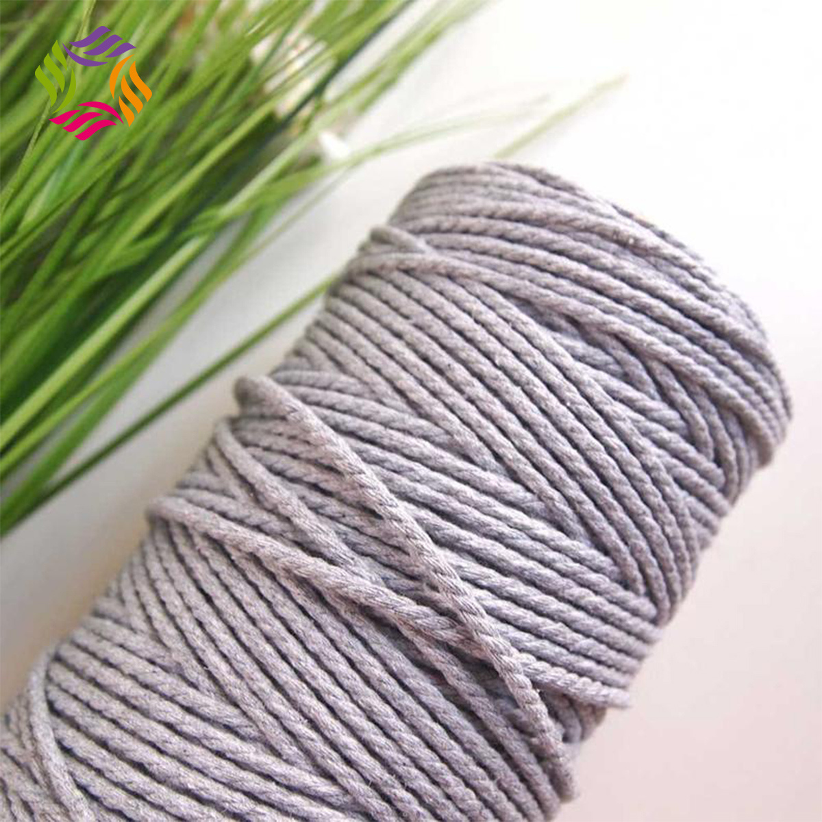 Charmkey Hot Sale Bohemian Handmade Knitting Yarn 3mm-5mm Cotton Macrame Wall Hanging Tapestry