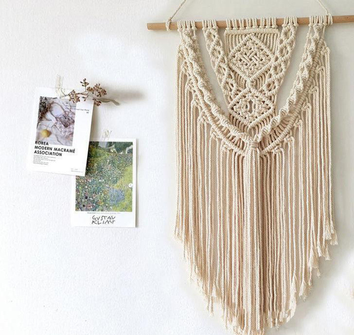 popular Hot Sale Macrame Wall Hanging Small Art Woven Wall Decor Boho Chic Home Decoration,TOYS0043