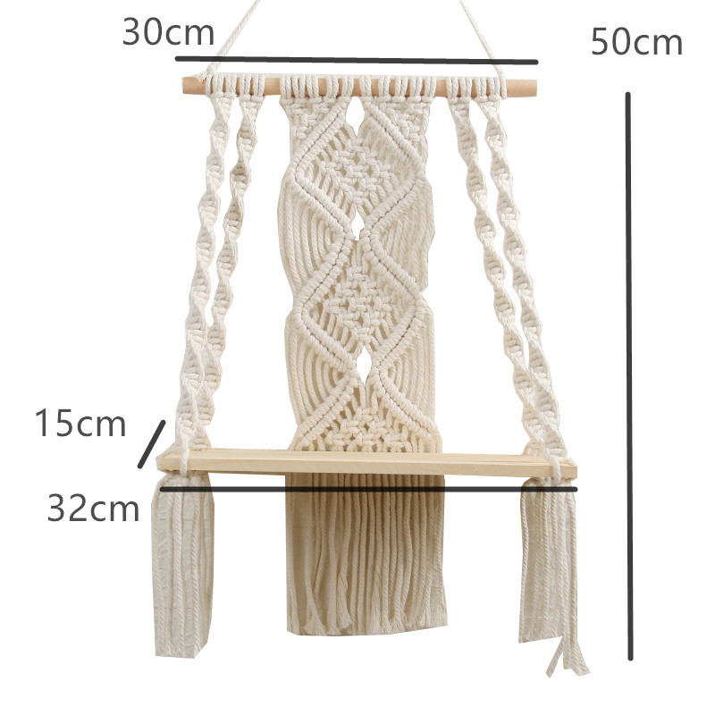 nice macrame shelves for bedroom plant boho decoration home wall decor wooden wall shelf candle holder floating shelves gift