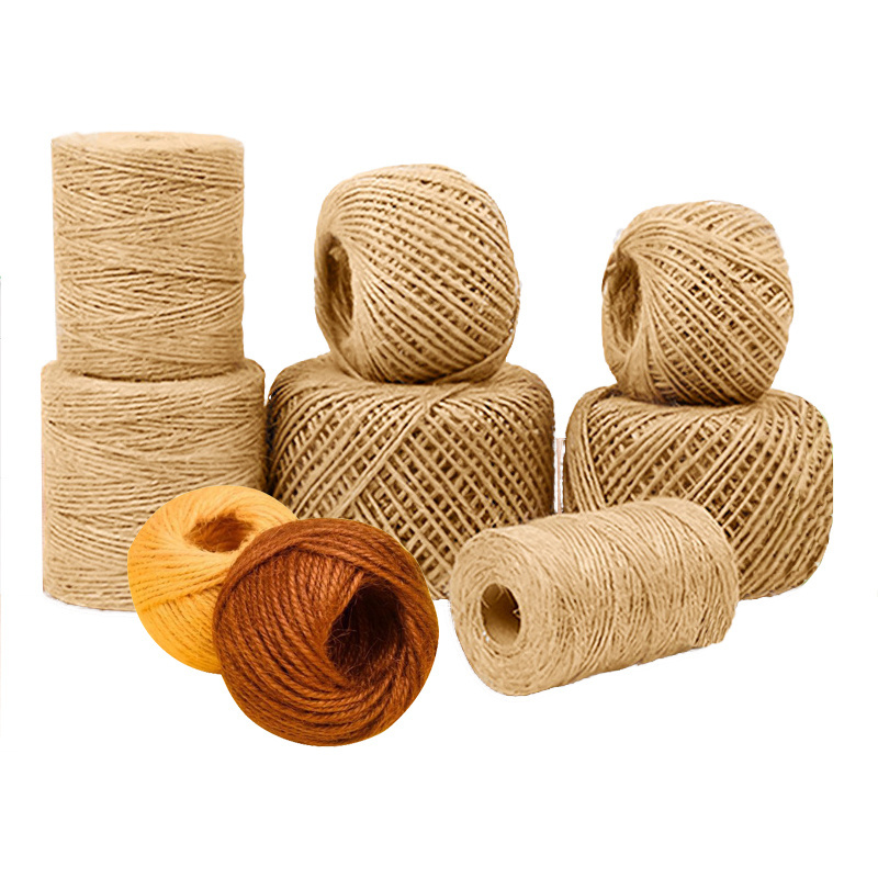 Manufacturer 2mm 50mm/Roll Twine Colored Hemp 100 Jute Rope Yarn From Bangladesh