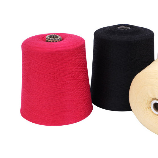 High quality 28NM regenerated polyester nitrile dyed yarn recycled RPET acrylic dyed regenerated polyester yarn