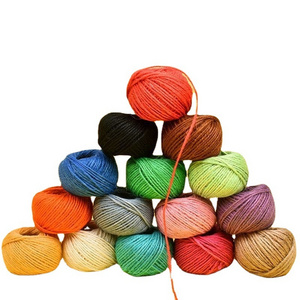 1mm 2mm Strong Colorful DIY Twine Hemp Rope 100% Jute Yarn Price for Craft Decoration