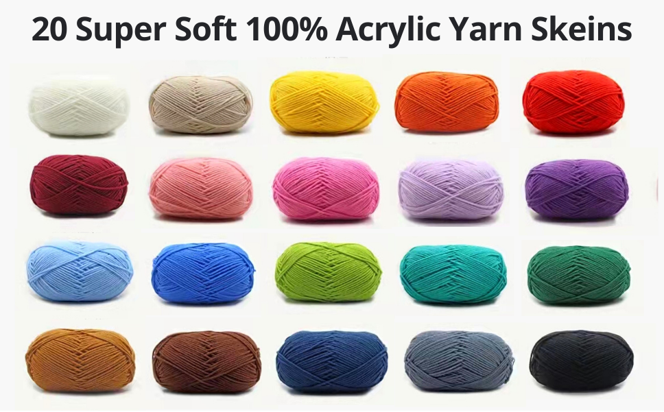 Wholesale 73 Piece Crochet Kit Polyester 100g Acrylic  8 ply Crochet Milk Cotton Lana Wool Blended Yarn for Knitting