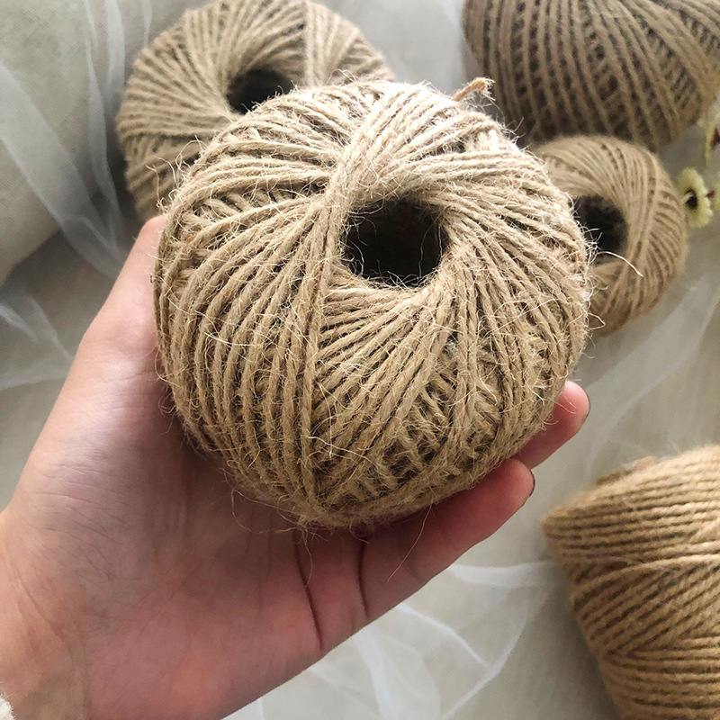 Manufacturer 2mm 50mm/Roll Twine Colored Hemp 100 Jute Rope Yarn From Bangladesh