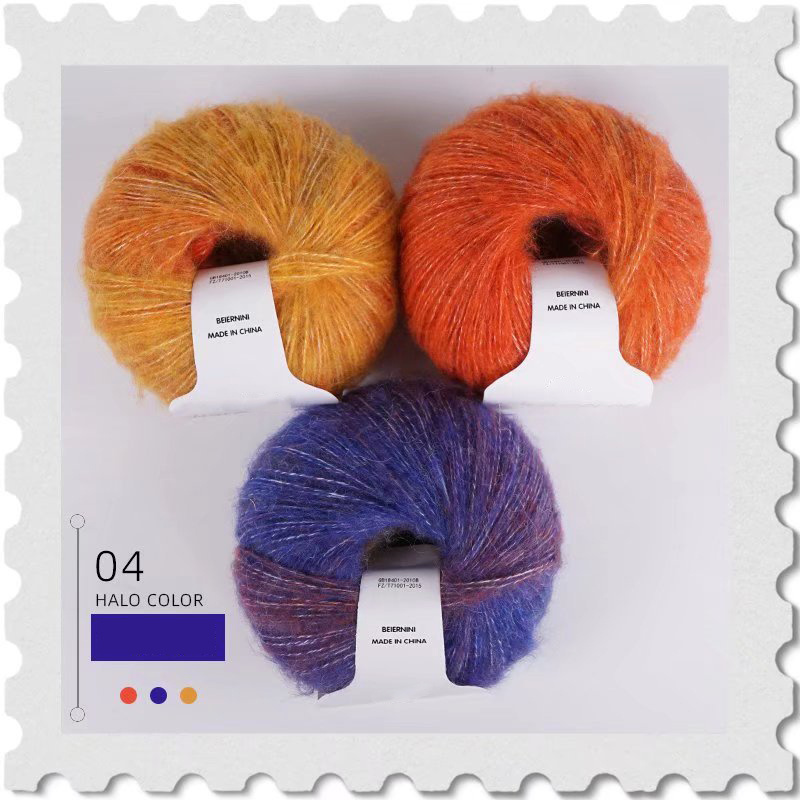 Multi Color Soft Wool Yarn Knitting Soft Mohair Knit Wool acrylic blend Yarn DIY for  Scarf Crochet Thread Supplies