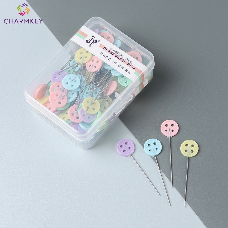 Charmkey Colored Stainless Steel Pin Safety Needle Sewing Tool Mark Buckle Anti-release Buckle Pin