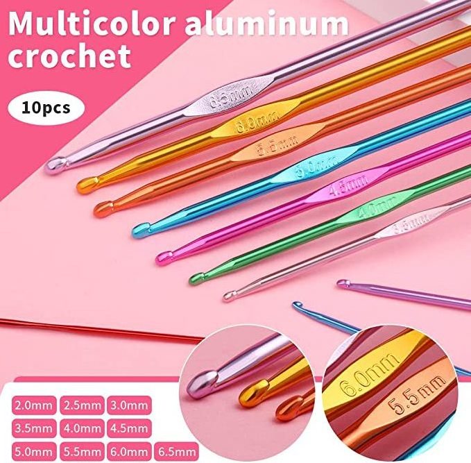 127 Piece Crochet Kit with Crochet Hooks Yarn Set Beginner Crochet Complete Tools Includes Yarn Balls Needles Accessories Kit