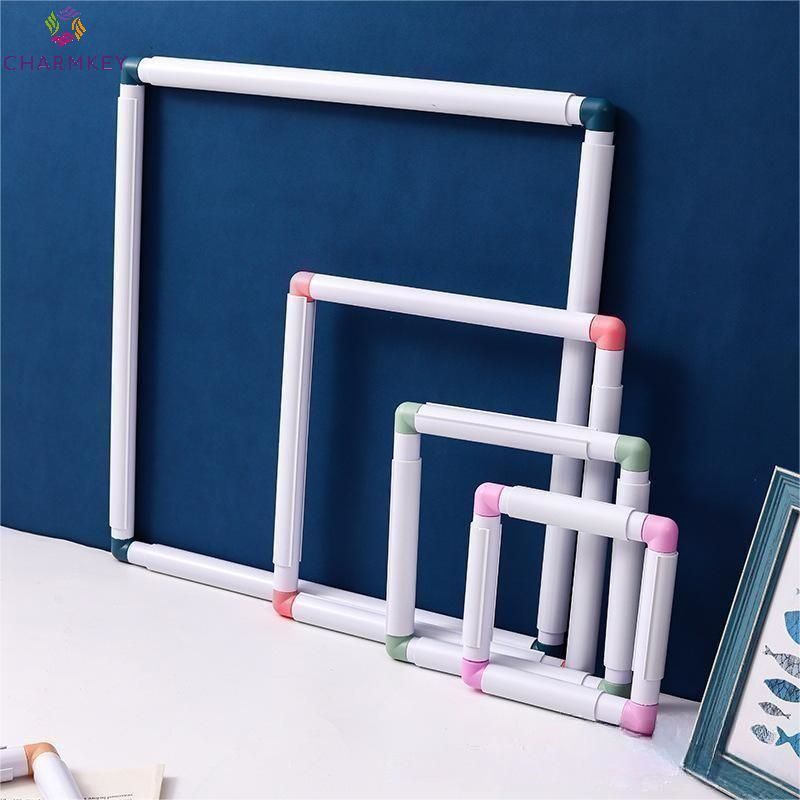 High Quality Cheap price Square clip-on embroidery eco-friendly plastic cross stitch tool PVC embroidery frame