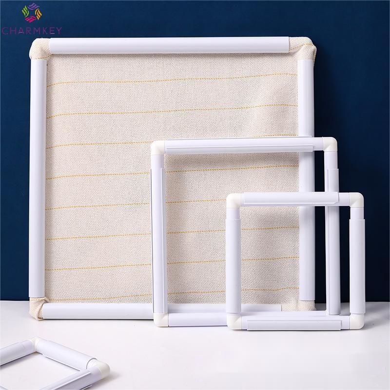 High Quality Cheap price Square clip-on embroidery eco-friendly plastic cross stitch tool PVC embroidery frame