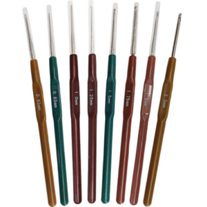 8 pcs 0.65 0.85 1.00 1.25 1.50 1.75 1.90 2.50 mm latch crochet hook knitting needle crochet needle for lace yarn handwork