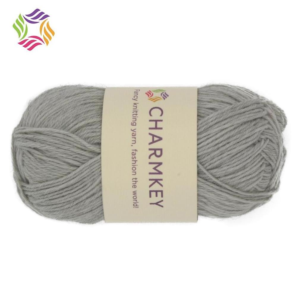 Charmkey cheap twisted multi color wool blend nylon bulky knitting yarn wool for crochet sweater sock yarn