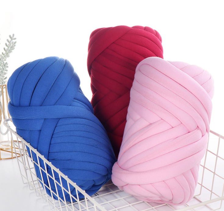 Charmkey High Quality Giant 3cm Tube Yarn  Arm Knitting Chunky Yarn  Braid Machine washable Big Yarn