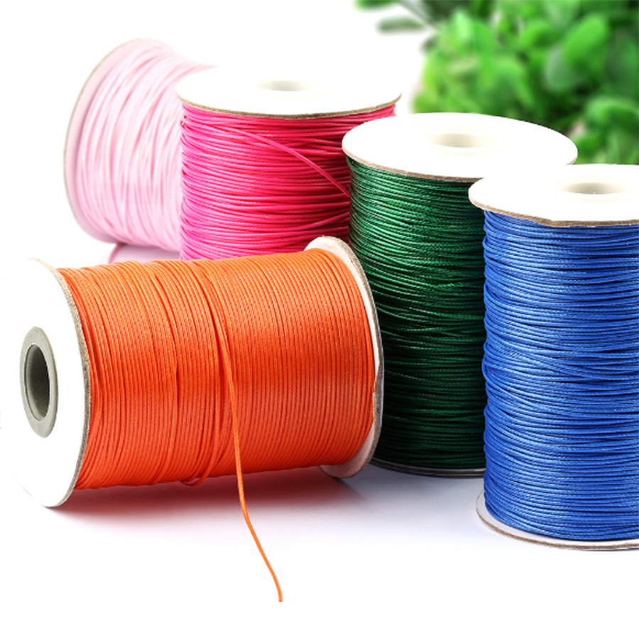 wholesale high quality wax thread 1mm waxed nylon thread sewing waxed thread for crochet