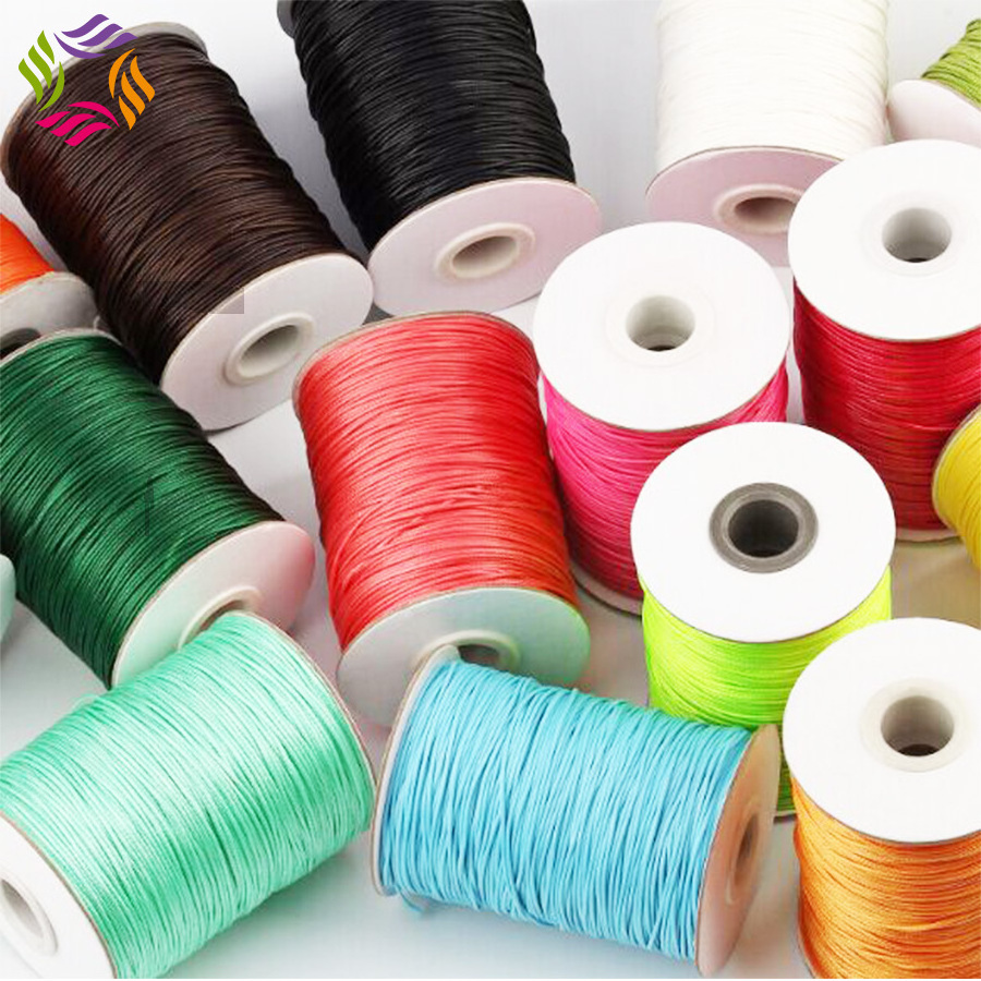 wholesale high quality wax thread 1mm waxed nylon thread sewing waxed thread for crochet