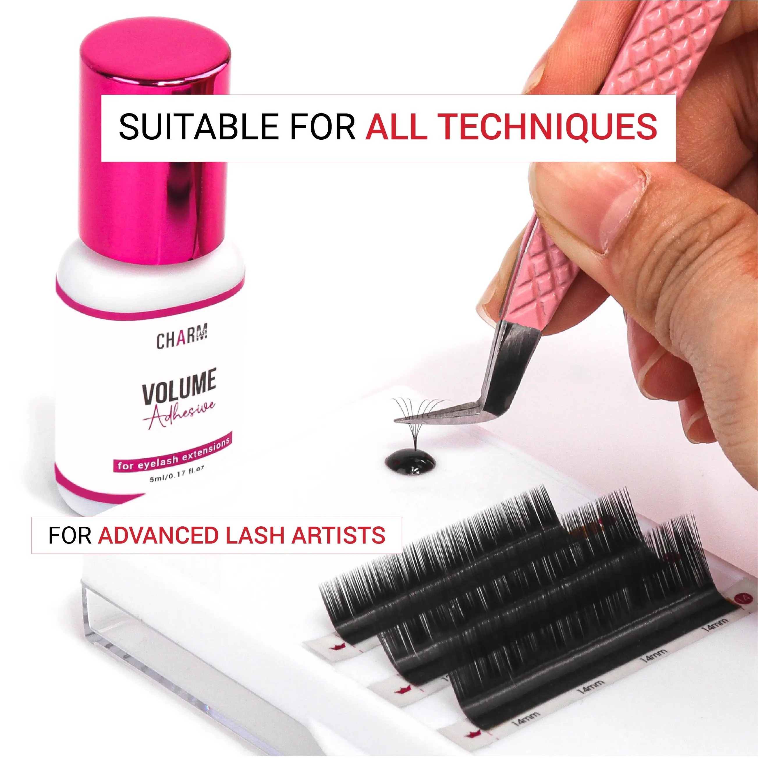 Volume adhesive label lash extension glue for sensitive eyes lash glue adhesive extensions wholesale eyelash packaging box