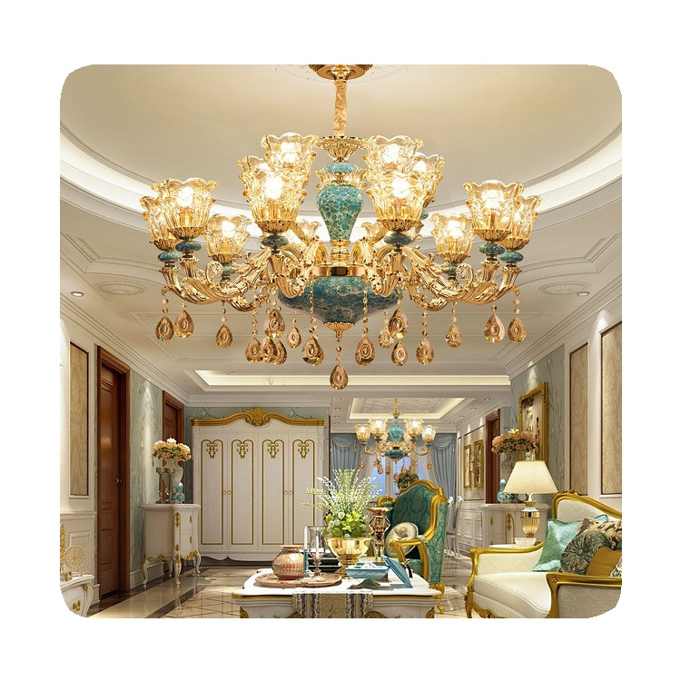 New European Vintage Hotel Pendant Lighting Art Classic Dining Modern Contemporary Chandeliers 2024 Led Crystal 10 Living Room