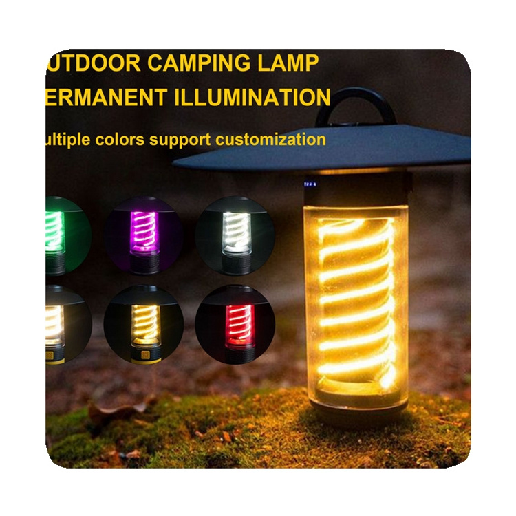 New Portable Camping Hiking Usb Chargeable Led Super Bright Outdoor Light Multifunctional Hanging Led Flashlight Tent Camping La