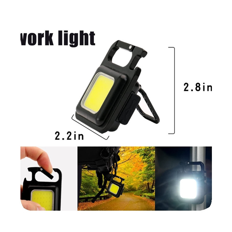 NEW Mini COB Flashlights Bright Rechargeable Led Keychain Small Flashlight Light USB 3 Mode Led Flashlight Torch 2024