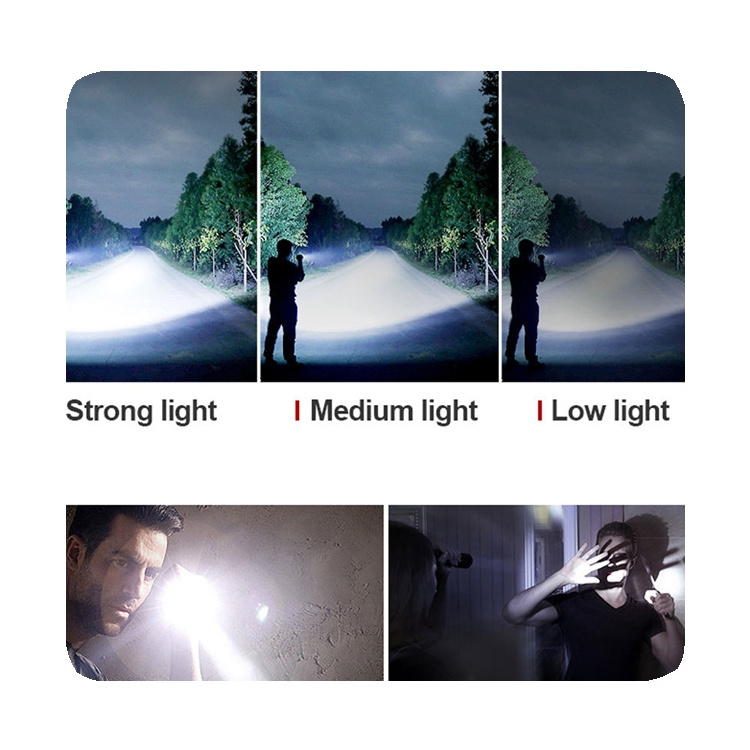 New Led Torch Tactical Telescoping Rechargeable Super Bright Linterna Taschenlampe Flashlight 100000 Lumens Waterproof 2024