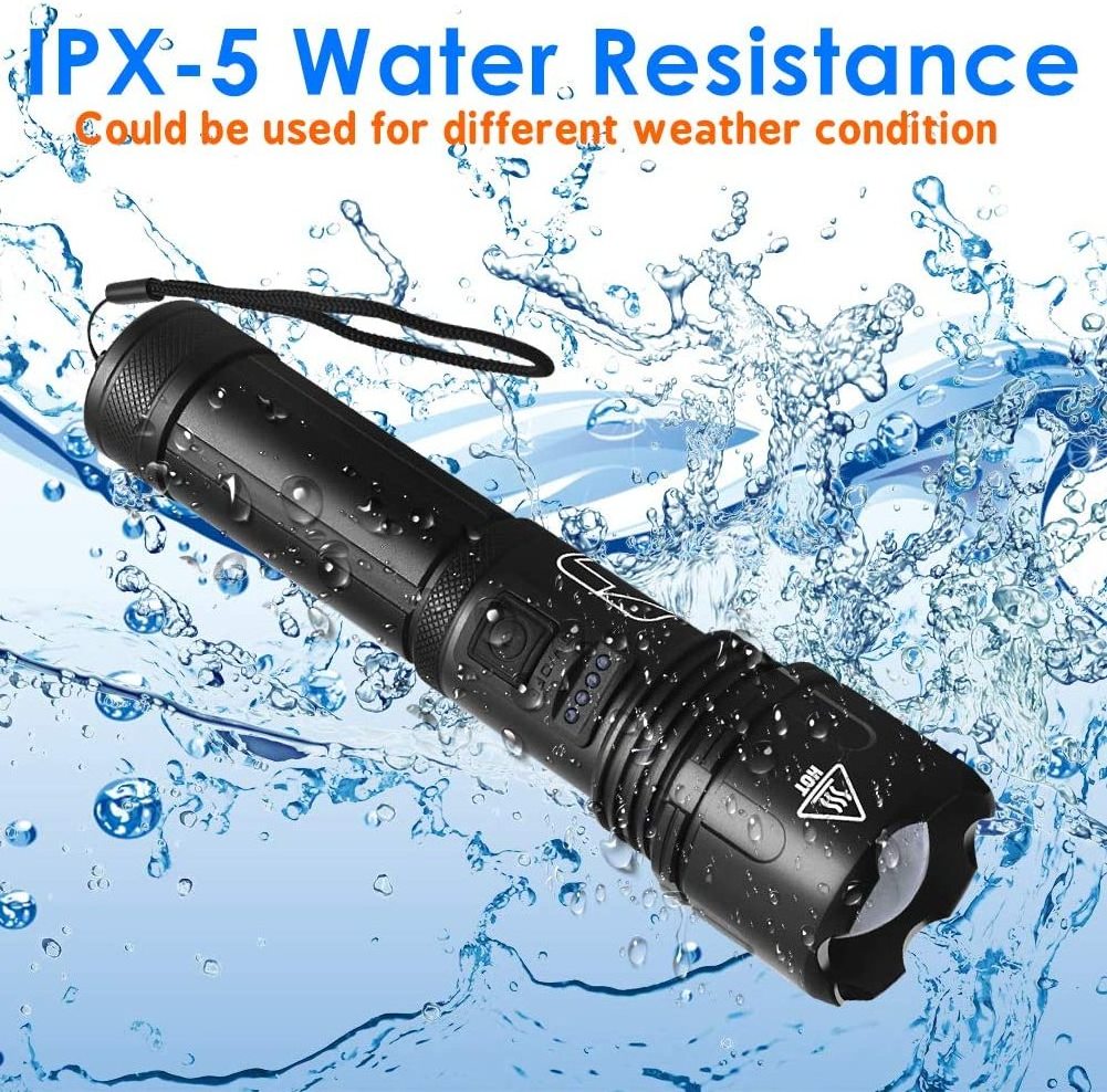 NEW Liangte High Power 4-cell Xhp50 Super Bright Led Flashlight Usb Zoom Rechargeable Light For Camping, Outdoor Flashlight 2024