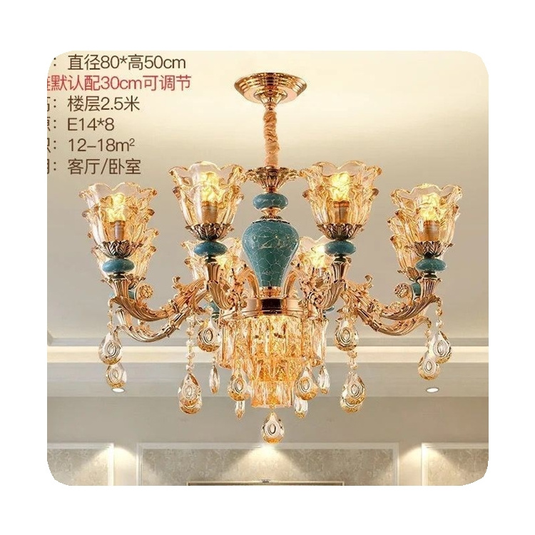 New European Vintage Hotel Pendant Lighting Art Classic Dining Modern Contemporary Chandeliers 2024 Led Crystal 10 Living Room