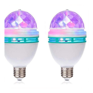 NEW 360 Rotation RGB Led Crystal Magic Ball Light Bulb 3w Colorful Stage Lights Led Disco Light Bulb 2024