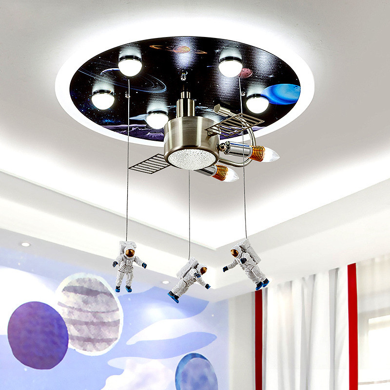 New Spaceman universe ceiling lamp children bedroom Cartoon lamp modern study lighting led Kindergarten lamps 2024