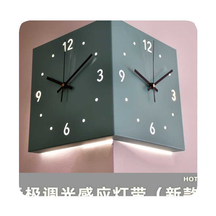 New Nordic Bed Wall Lamp Sensor Wall Lights Charging Clock Modern Wall Light Metal Living Room Plastic LED PVC Square 80 50000