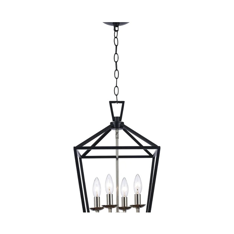 New Candelabrum Farmhouse Cage Lantern Foyer Modern Pendant Light Retro Hanging Lamp Fixtures For Entryway Kitchen 2024