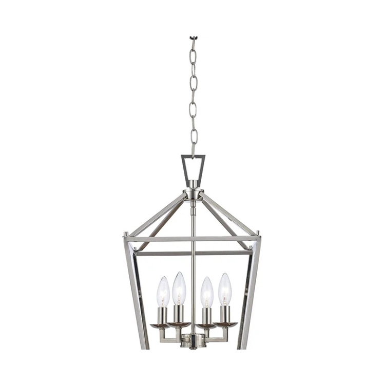 New Candelabrum Farmhouse Cage Lantern Foyer Modern Pendant Light Retro Hanging Lamp Fixtures For Entryway Kitchen 2024