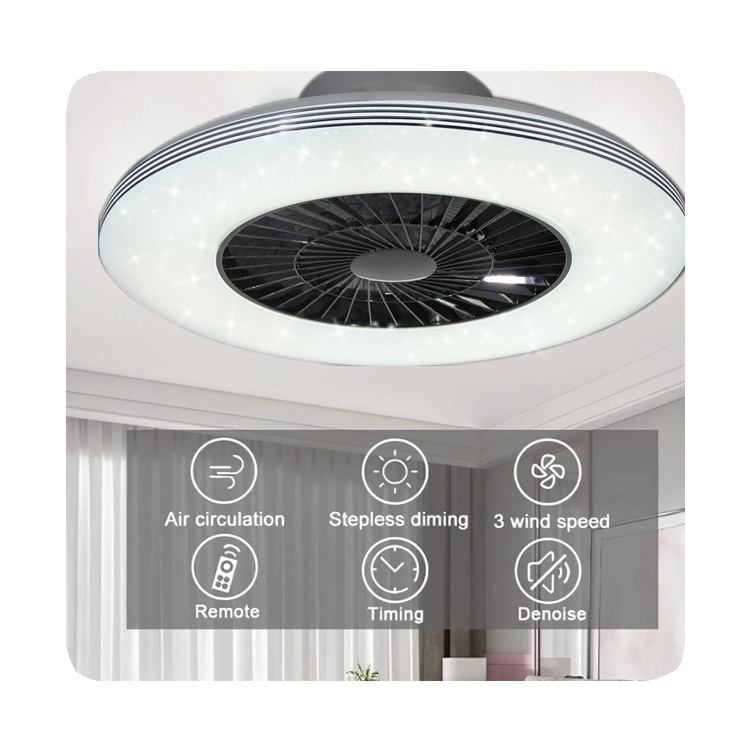 Fan Sharp Design Star Best Selling New Star Shape Lighting Fans Remote Control Romantic ...