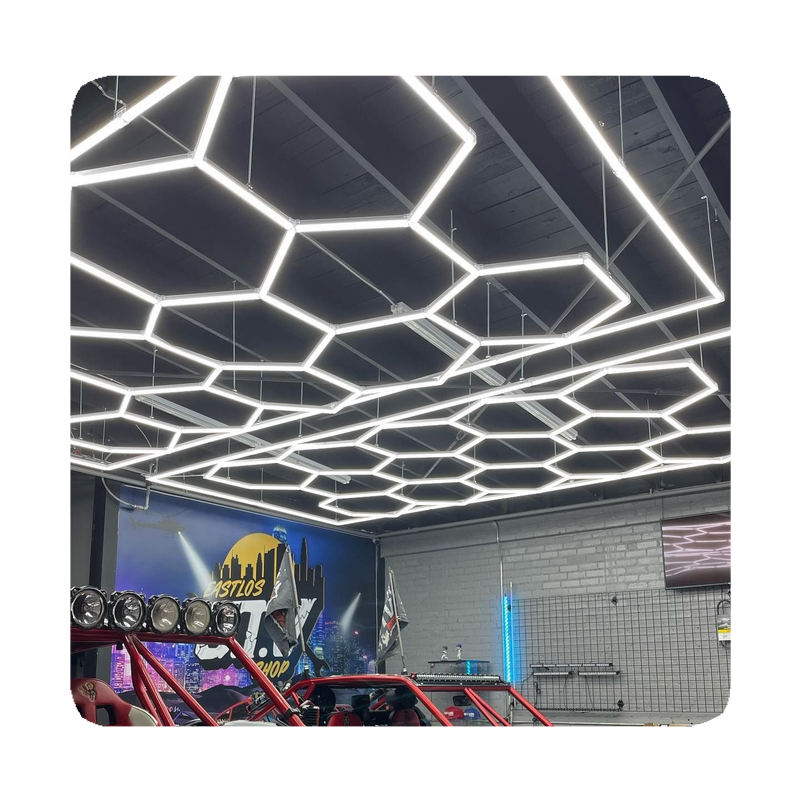 New High Quality Hexagonal Led Light For Showroom Garage Workshop Hexagon Led Light Garage 2024