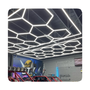 New High Quality Hexagonal Led Light For Showroom Garage Workshop Hexagon Led Light Garage 2024